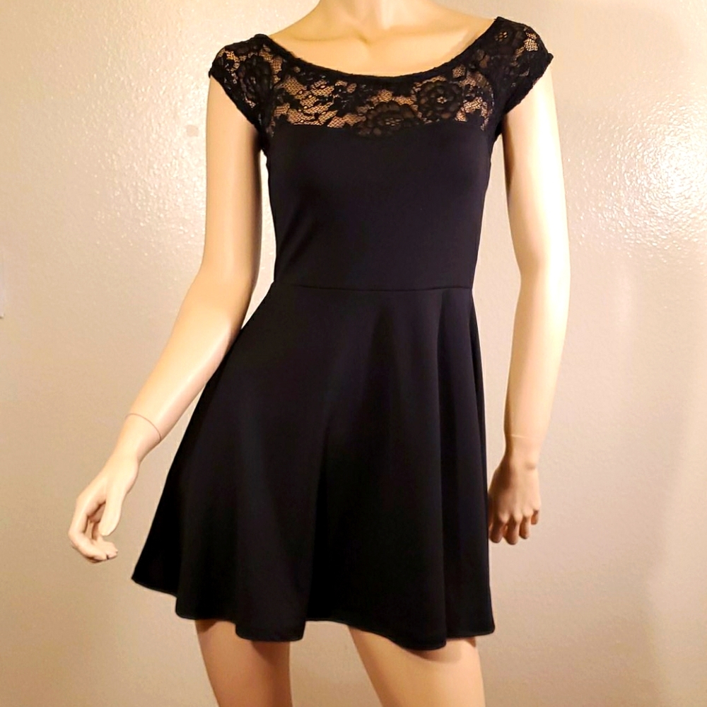 New Ambiance fit& flare black dress